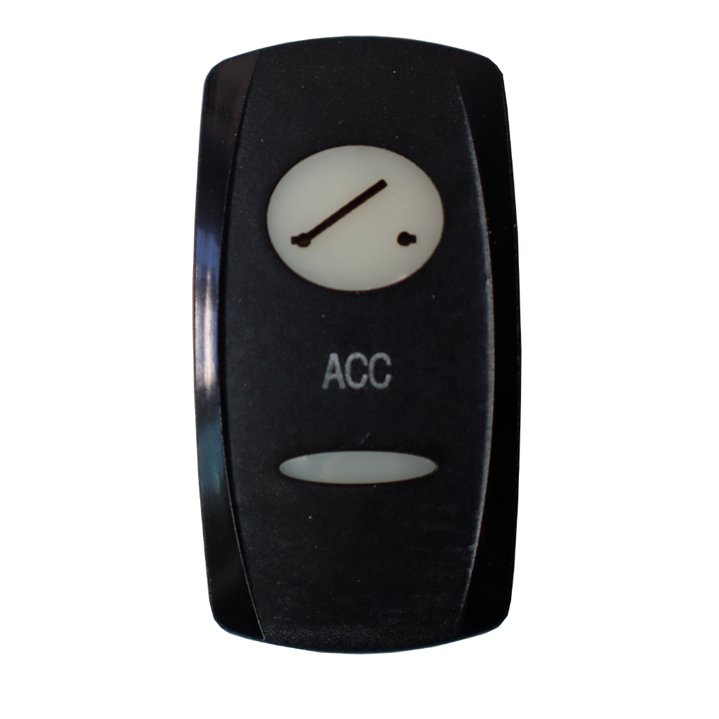 ACTUATOR "ACC" STYLE II, BLK 1RED LENS